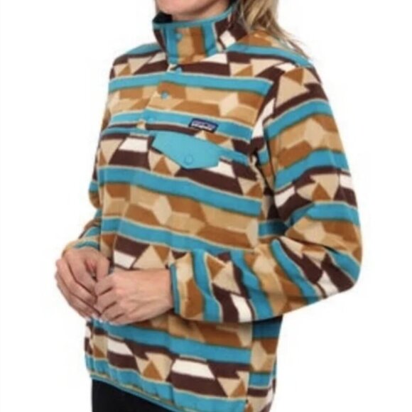 Patagonia Women's Lightweight Synchilla Snap-T Pullover in Guatemala Tango Small - Picture 2 of 8